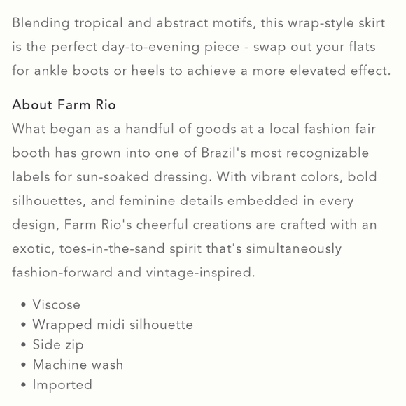 Anthropologie Farm Rio Culebra midi skirt - Picture 11 of 11